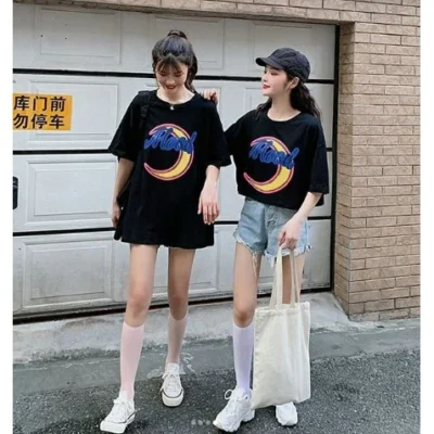 áo đôi với bff phối với quần jeans