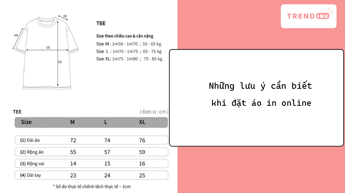 Những lưu ý cần biết khi đặt áo in online