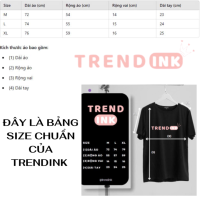 Bảng Size Trendink